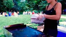 New York City Street Food - Philly Cheesesteak Sandwich