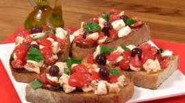Bruschetta caprese - Italian recipe
