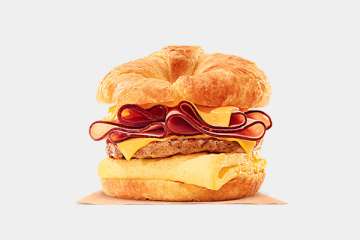 Burger King King CROISSAN'WICH with Ham & Sausage