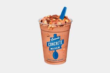 Culver's Chocolate Concrete Mixer made with Snickers