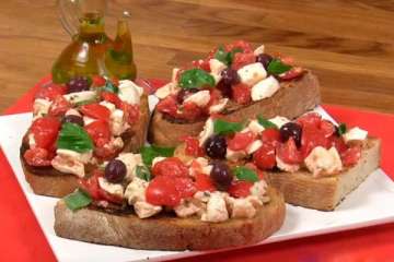 Bruschetta caprese - Italian recipe