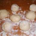 Pieces of dough