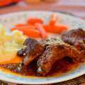 Melting ribs in barbecue sauce
