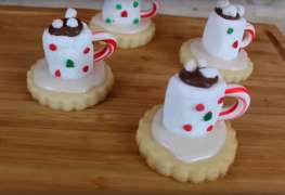 Homemade Sugar Cookies That Look Like Cocoa Mugs