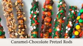 Caramel-Chocolate Pretzel Rods recipe