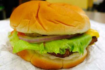 The New Dave's Hot 'N Juicy Hamburger at Wendy's