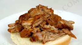 Pulled pork cooked in a pressure cooker