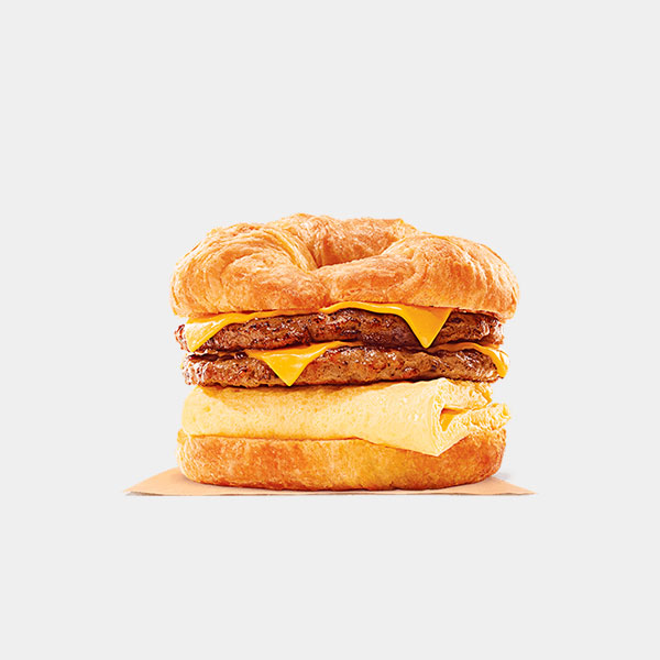 King CROISSAN'WICH with Double Sausage - Burger King menus