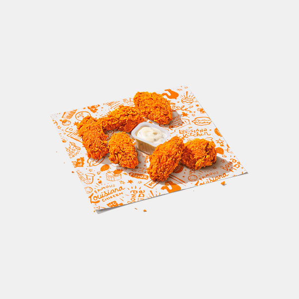 6 Piece Ghost Pepper Wings Combo (nutrition info, ingredients, allergen info) Popeyes menus