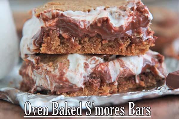 Oven Baked S'mores Bars recipe - video Fast Food