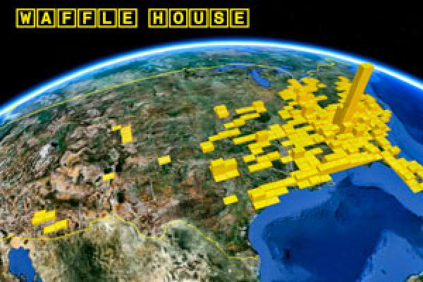 A Map of All the Waffle House Locations in USA - fastfoodinusa.com