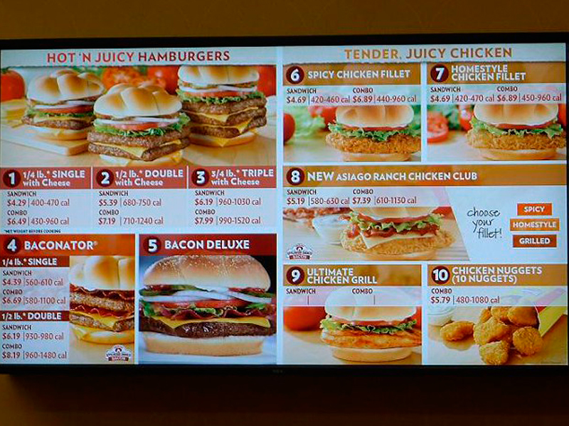 Wendy's Dave's Hot 'N Juicy menu