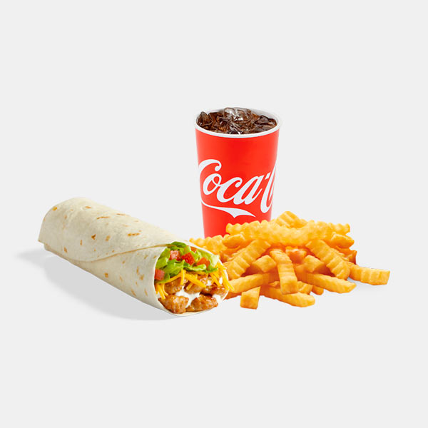 Del Taco Classic Grilled Chicken Burrito Meal