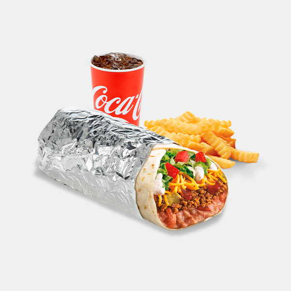 Del Taco Epic Combo Beef & Bean Burrito Meal